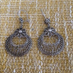 Filigree drop earrings